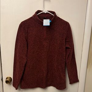 MagcoMsen Red Quarter-Zip Pullover Medium NWT